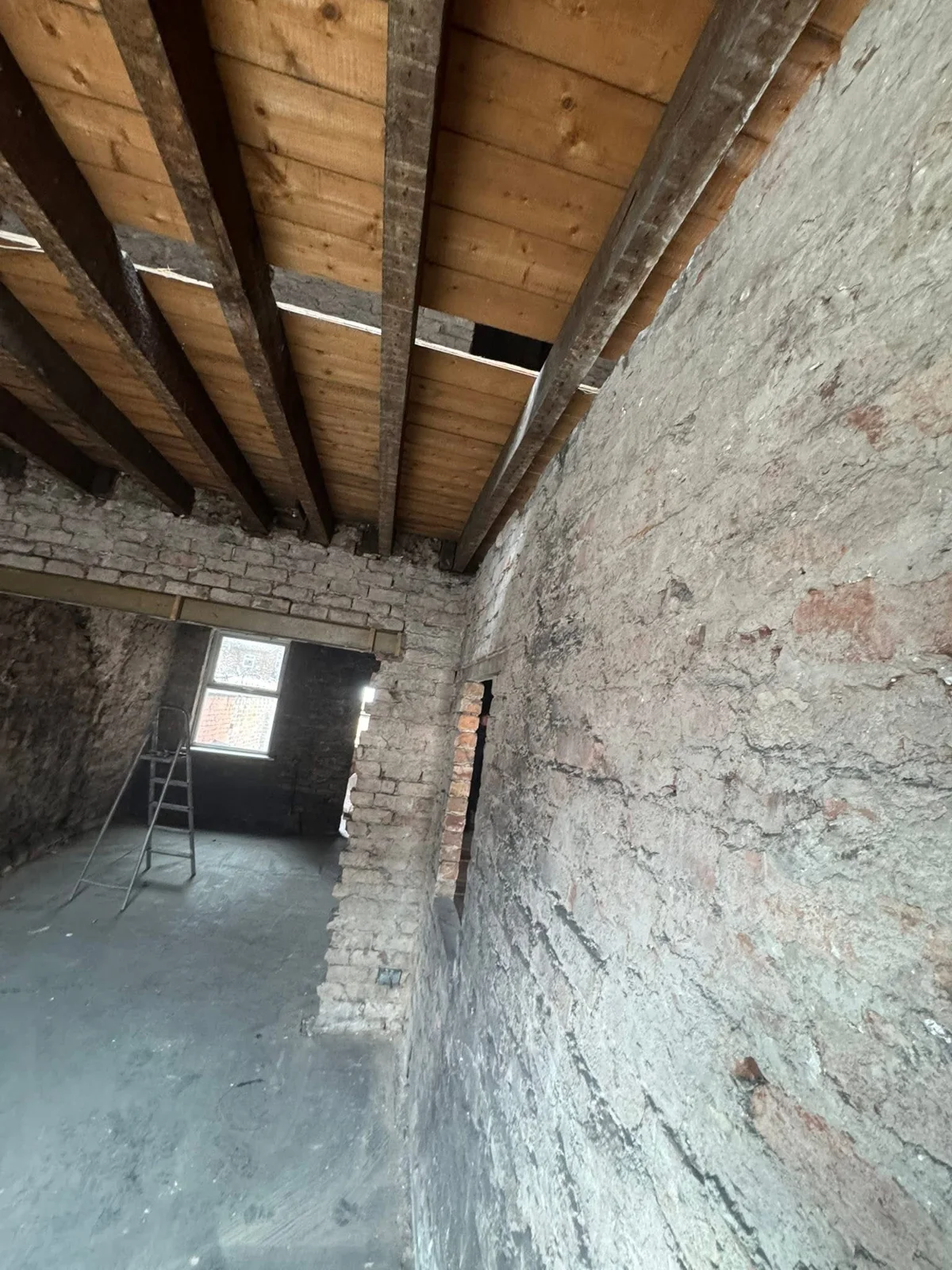 Internal opening and stripped walls
