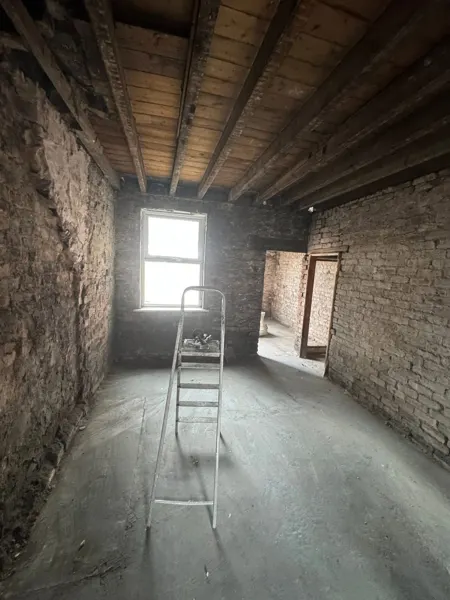 Exposed ceiling joists