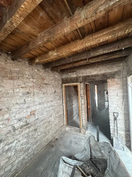Room and doorway after strip-out